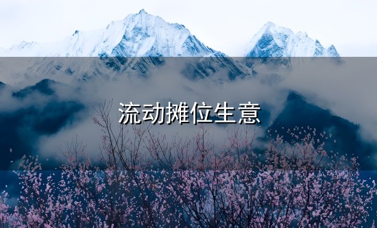 流动摊位生意与摊位