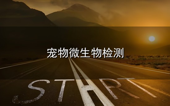 宠物微生物检测与微生
