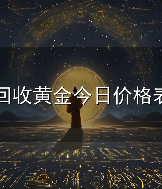 回收黄金今日价格表与价格表