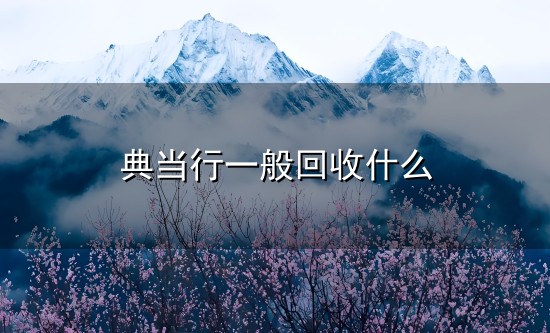 典当行一般回收什么与典当行