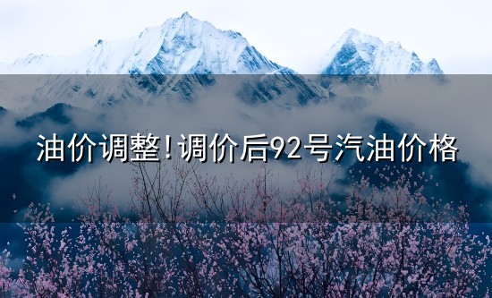 油价调整!调价后92号汽油价格与调价
