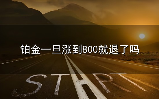 铂金一旦涨到800就退了吗和铂金 铂金一旦涨到800就退了吗与铂金