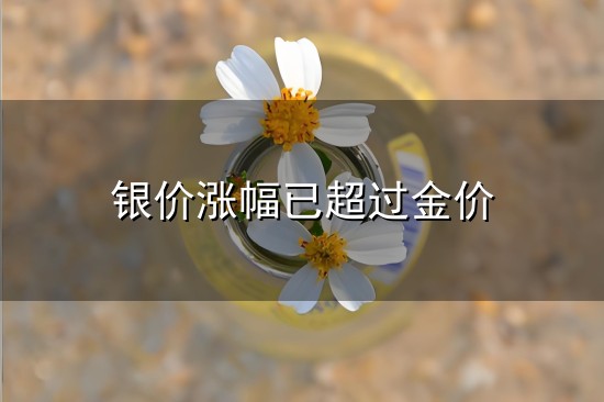 银价涨幅已超过金价和金价 银价涨幅已超过金价与金价