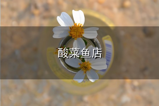 酸菜鱼店和鱼店 酸菜鱼店与鱼店