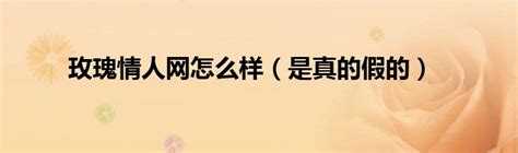 玫瑰情人网怎么样与人网