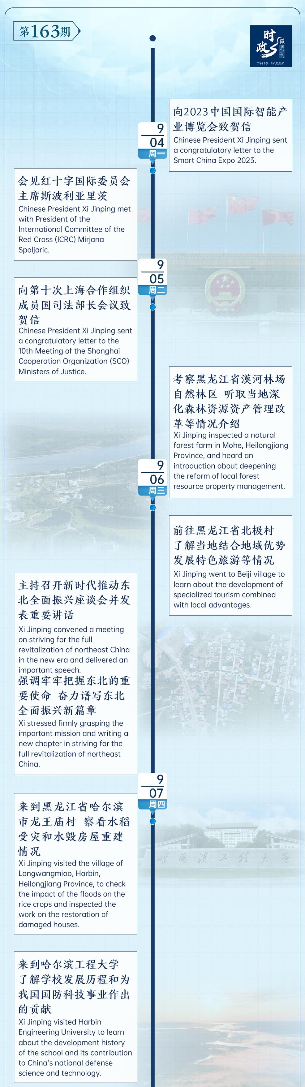 时政微周刊丨总书记的一周（9月4日―9月10日）