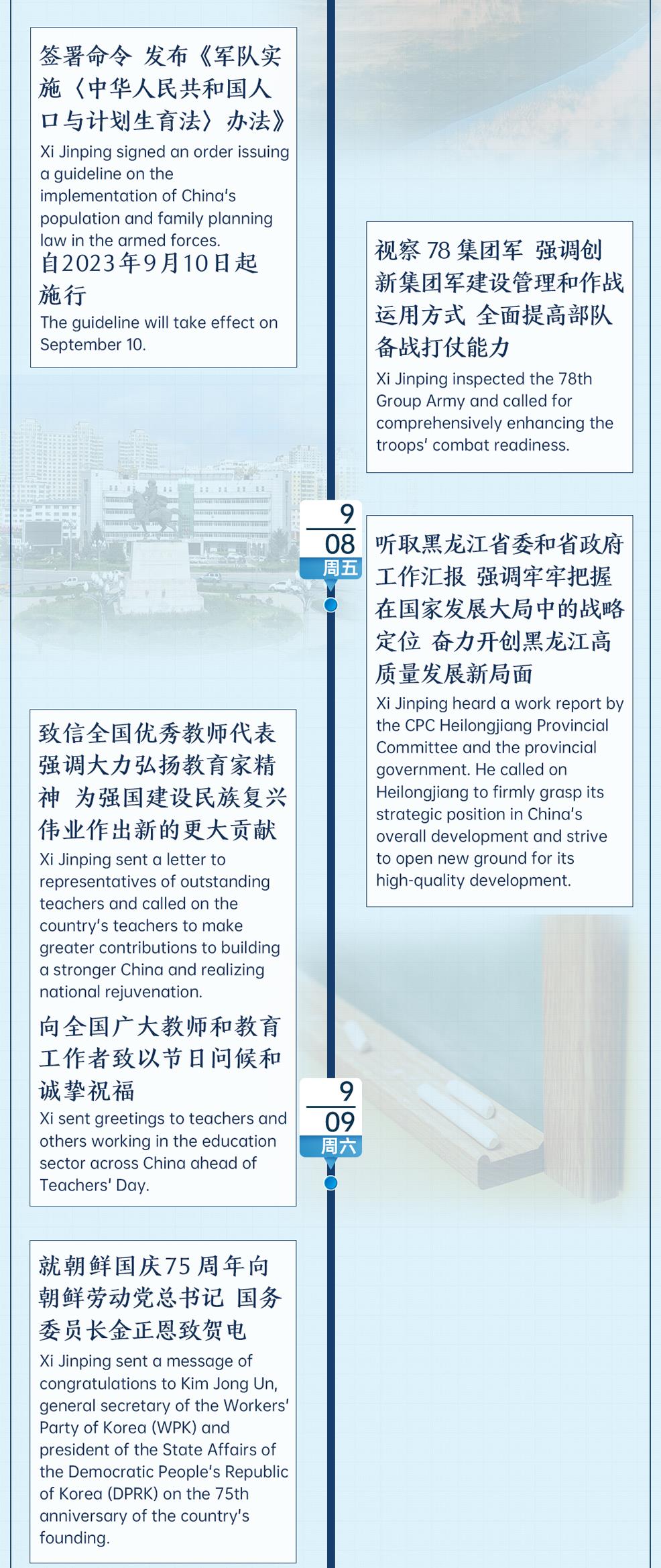 时政微周刊丨总书记的一周（9月4日―9月10日）