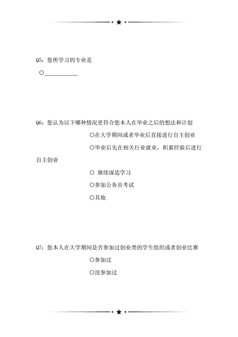 解答！大学生创业调查问卷