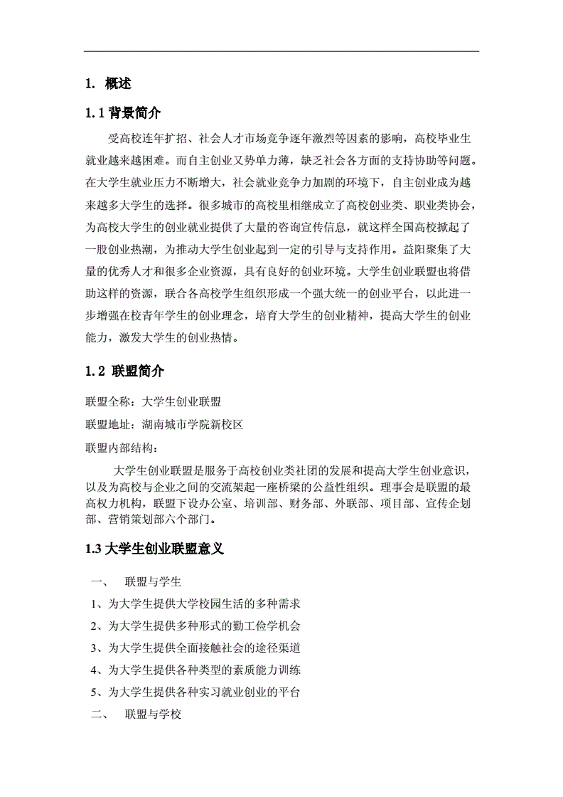 解释！大学生创业项目策划书