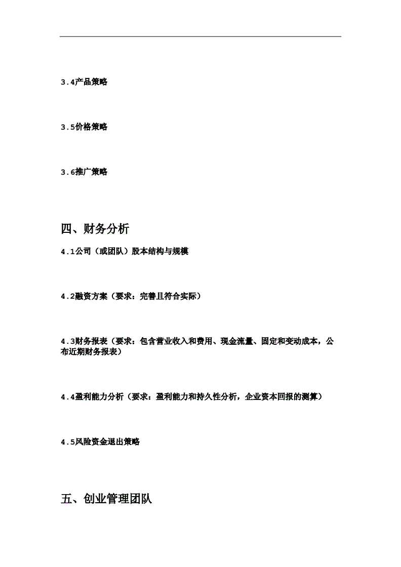 解释！创业项目策划书