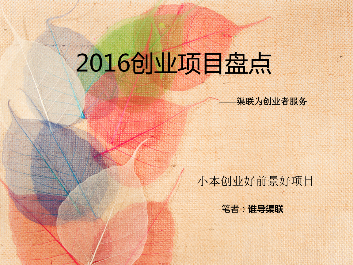 相关！网络创业项目