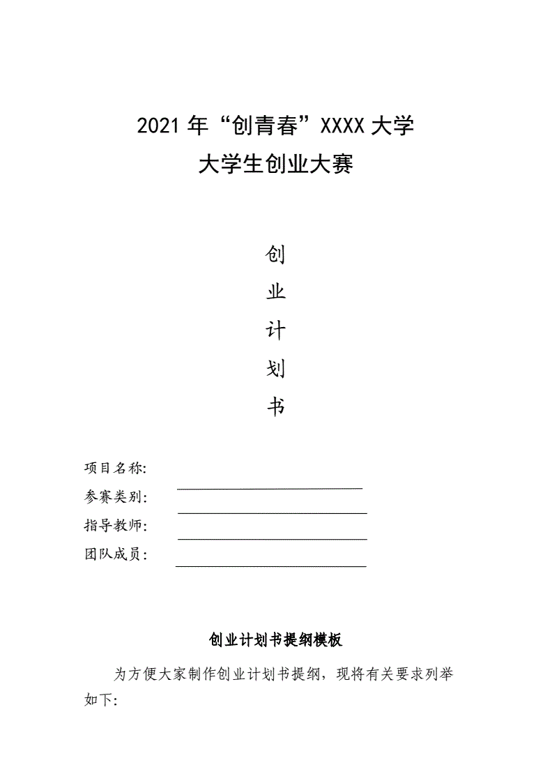 常见问题！创业计划书封面