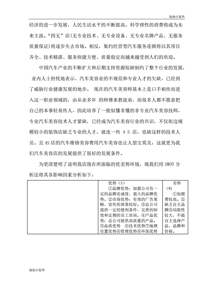 解说！汽车美容店投资创业方案