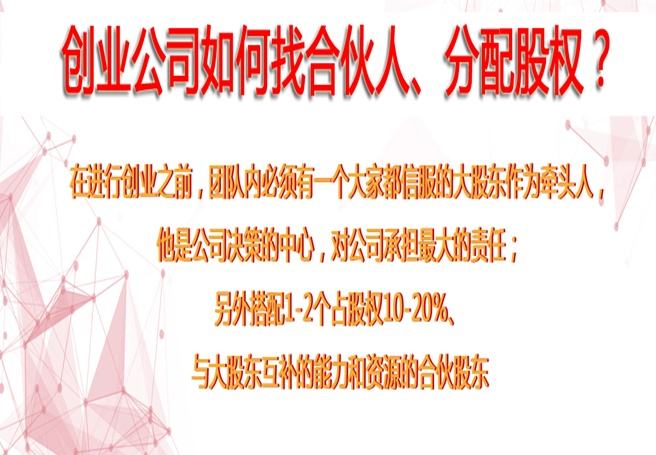 解释！找合伙人一起创业