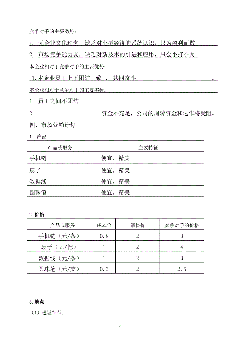 常见问题！syb创业计划书模板