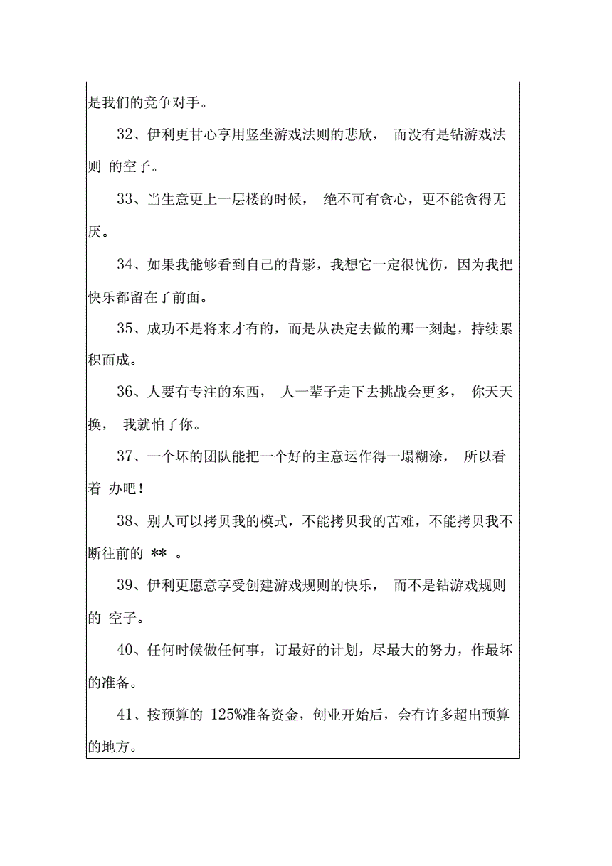 求答案！创业名言