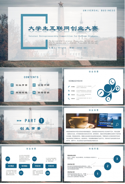 常见问题！大学生创业ppt模板