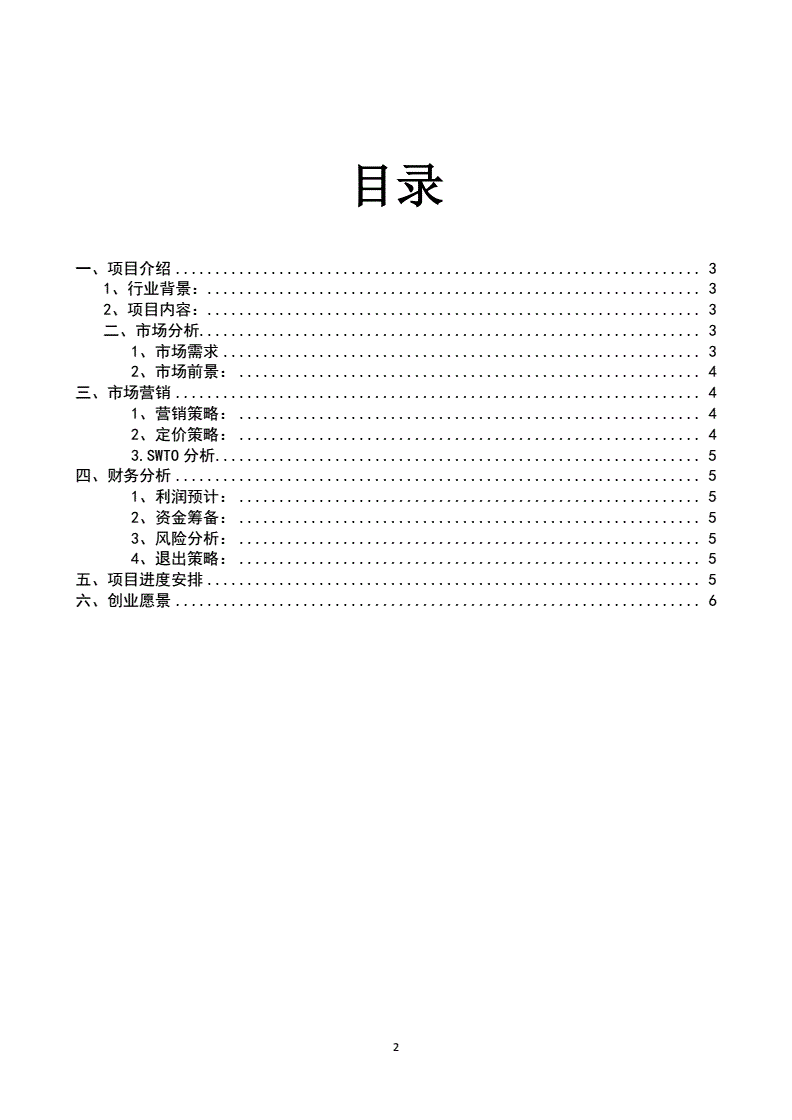 求答案！大学生创业项目策划书
