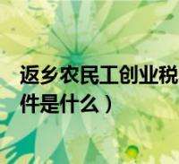 相关！农民工返乡创业政策