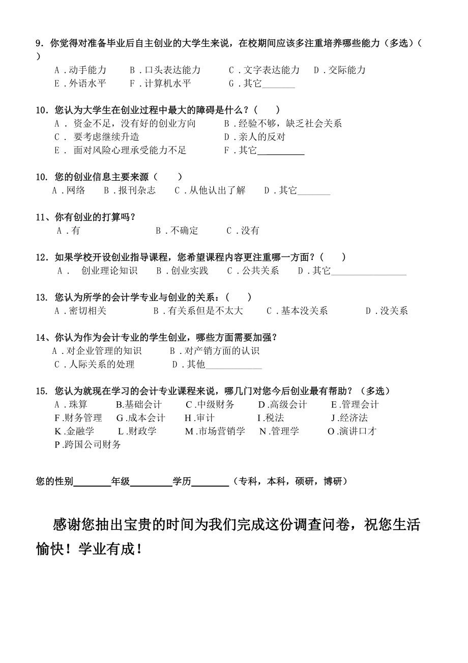 热点！大学生创业调查问卷"专业解答"