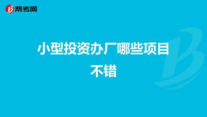 解释！创业好项目办小厂