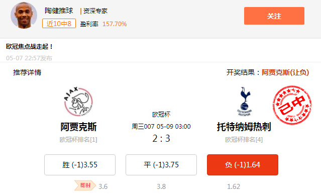 达人分享！欧冠淘汰赛对阵