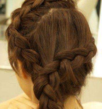 详情！韩式麻花辫盘发“郢中白雪”