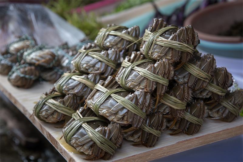 讲解！螃蟹产地“一抹红尘”