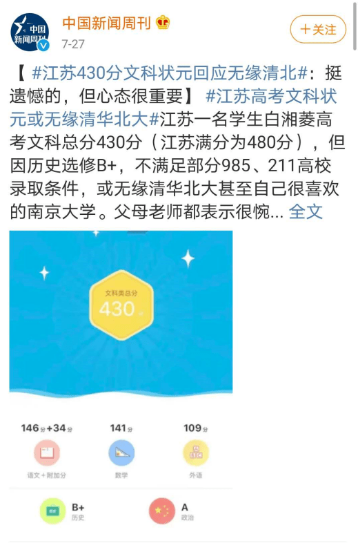 讲解！江苏高考480分组成