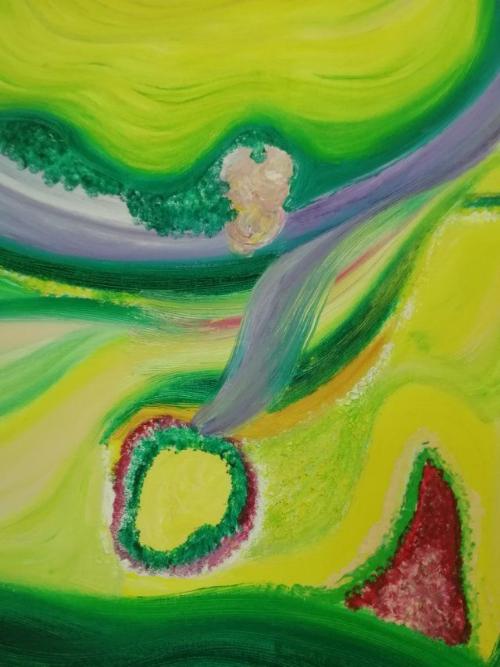 分析！谷丫的画“一抹红尘”