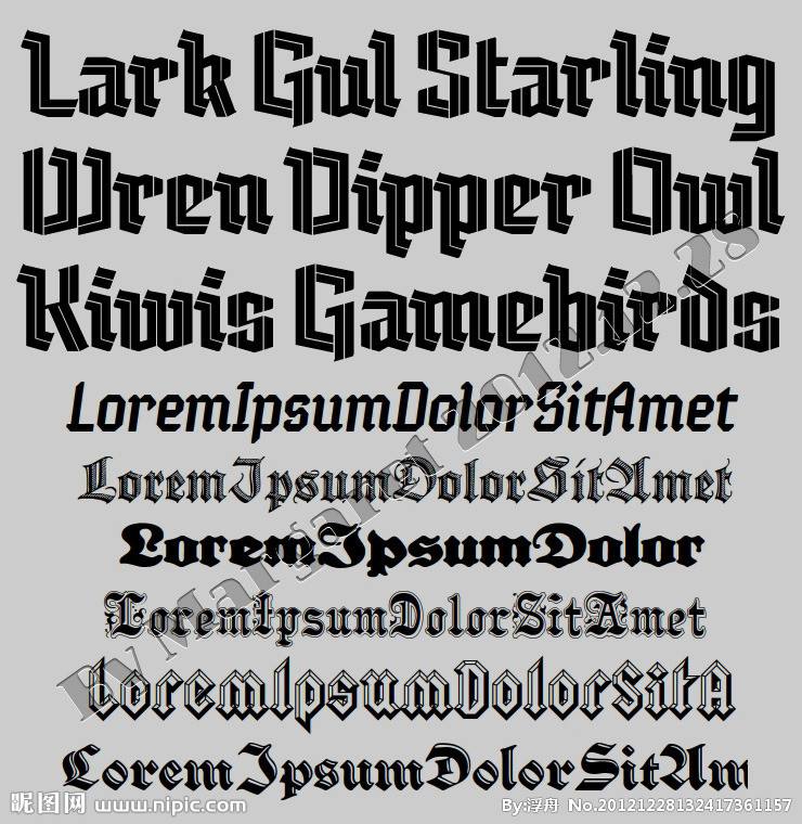 分析！哥特字体“冰清水冷”