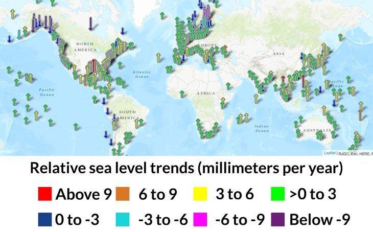 分析！海平面上升地图“一抹红尘”
