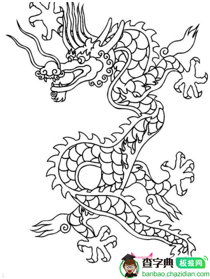 分析！简笔画龙“夏花依旧”