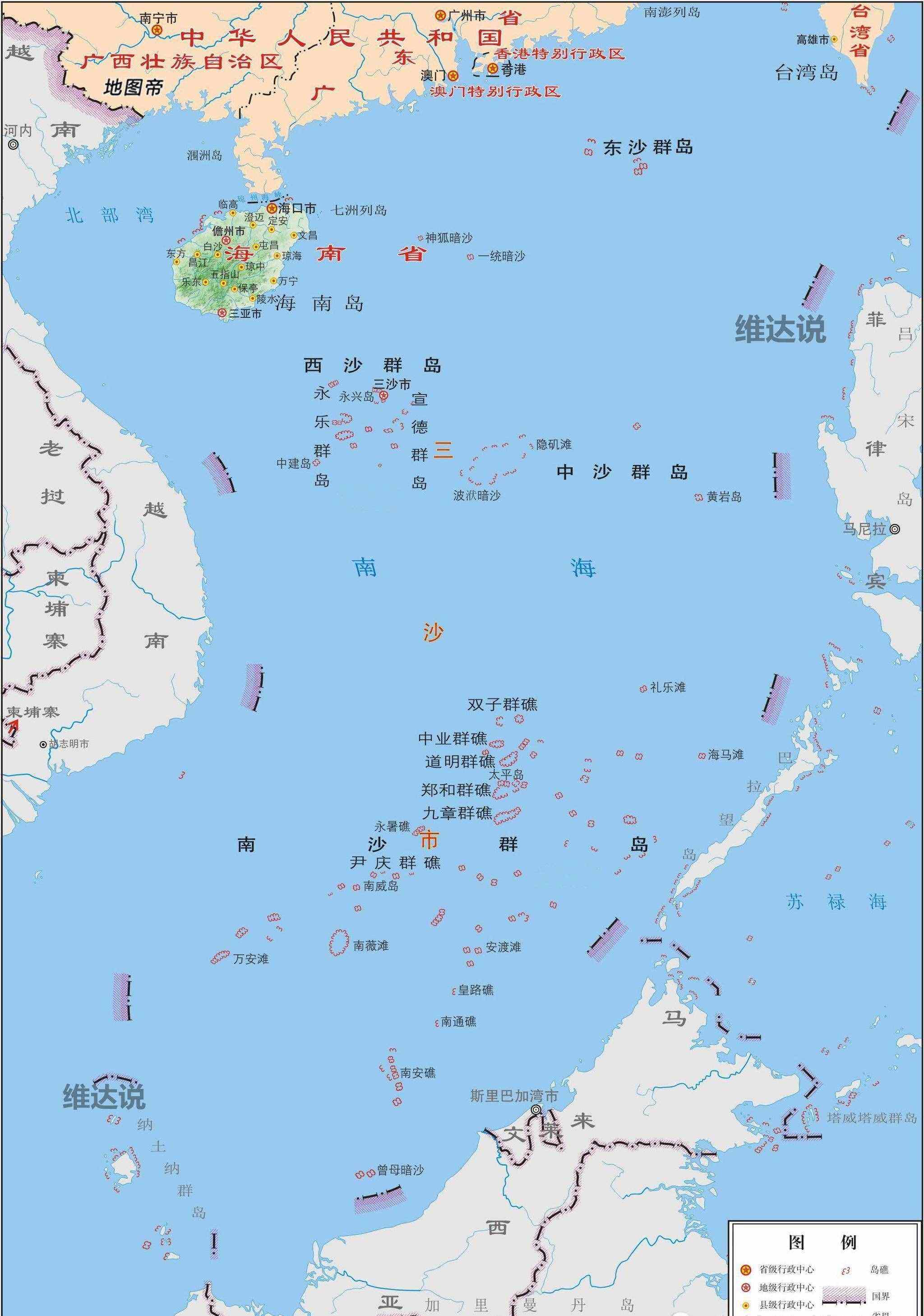 分析！南海岛屿实际控制图“星星点点”