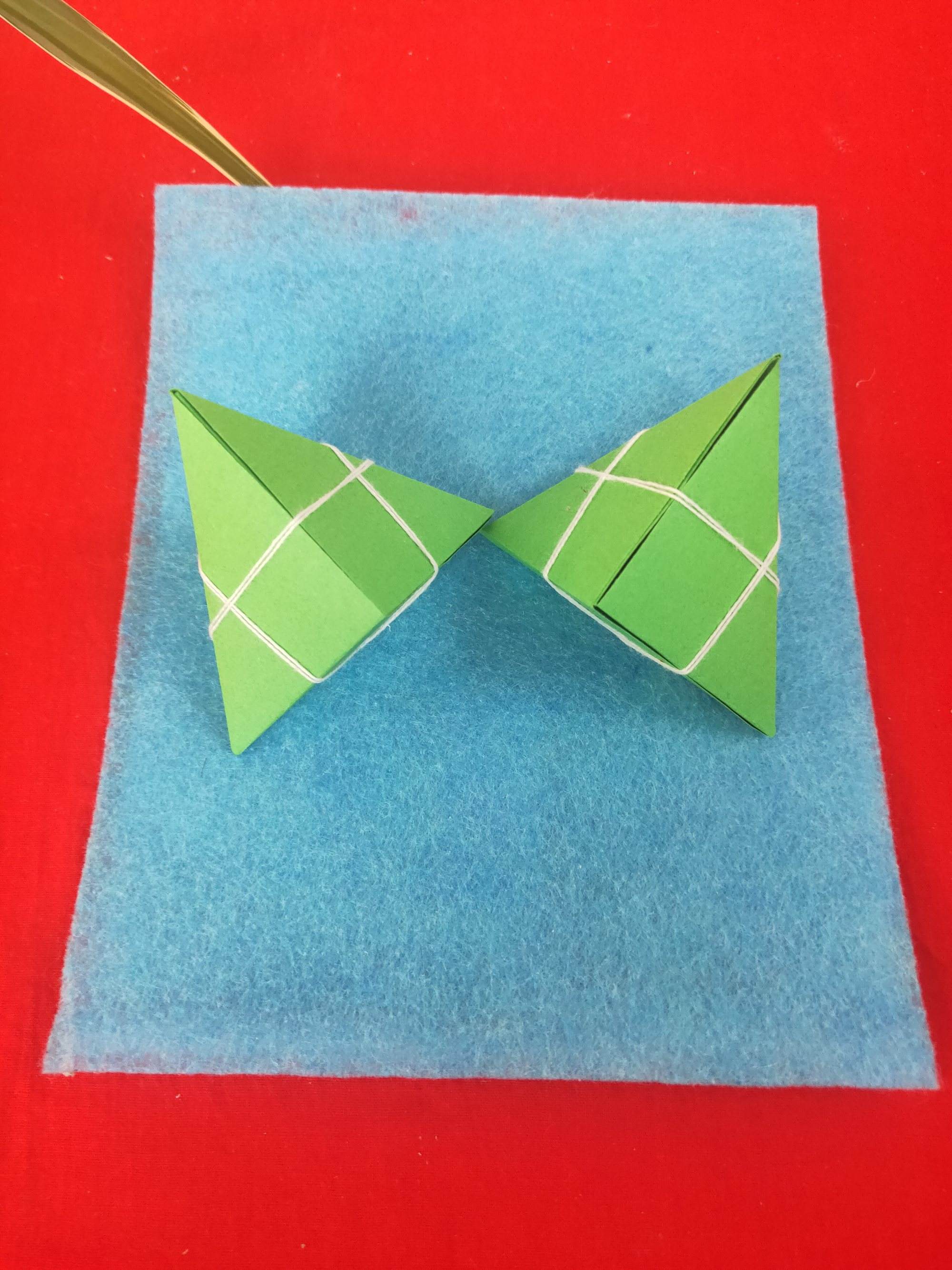 分析！简单折纸粽子粽子图解“桃红柳绿”