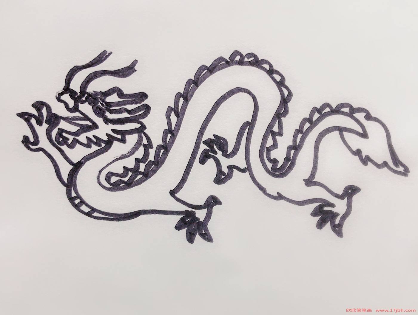 分析！简笔画龙“空谷幽兰”