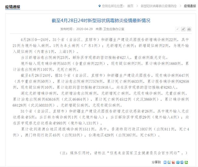 达人分享！31省份新增确诊22例本土3例“典则俊雅”