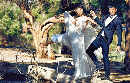 详情！孙俪婚纱照“一抹红尘”