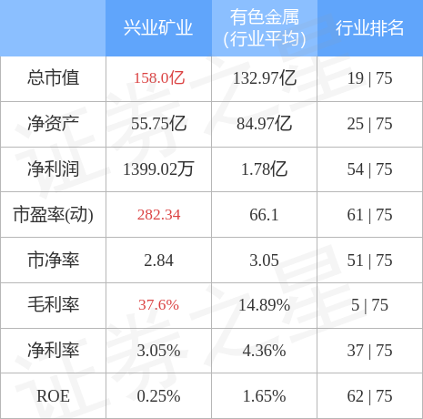 千股千评！兴业矿业股票