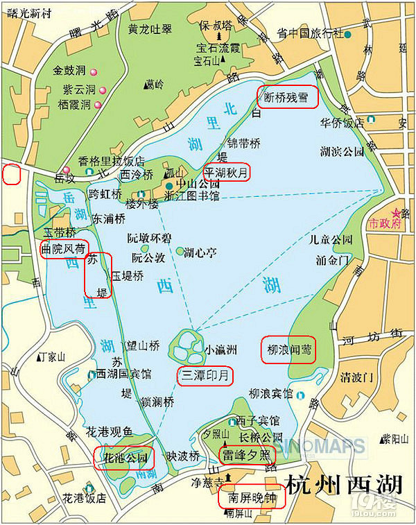 杭州旅游地图_杭州旅游地图手绘