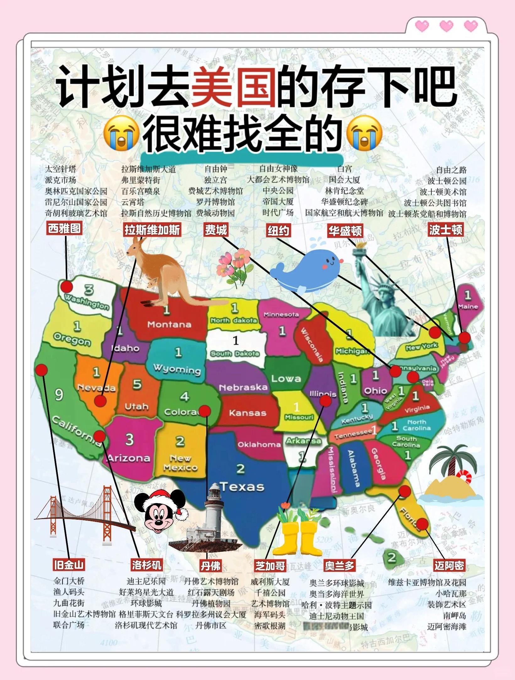 美国旅游路线图_美国旅游经典路线