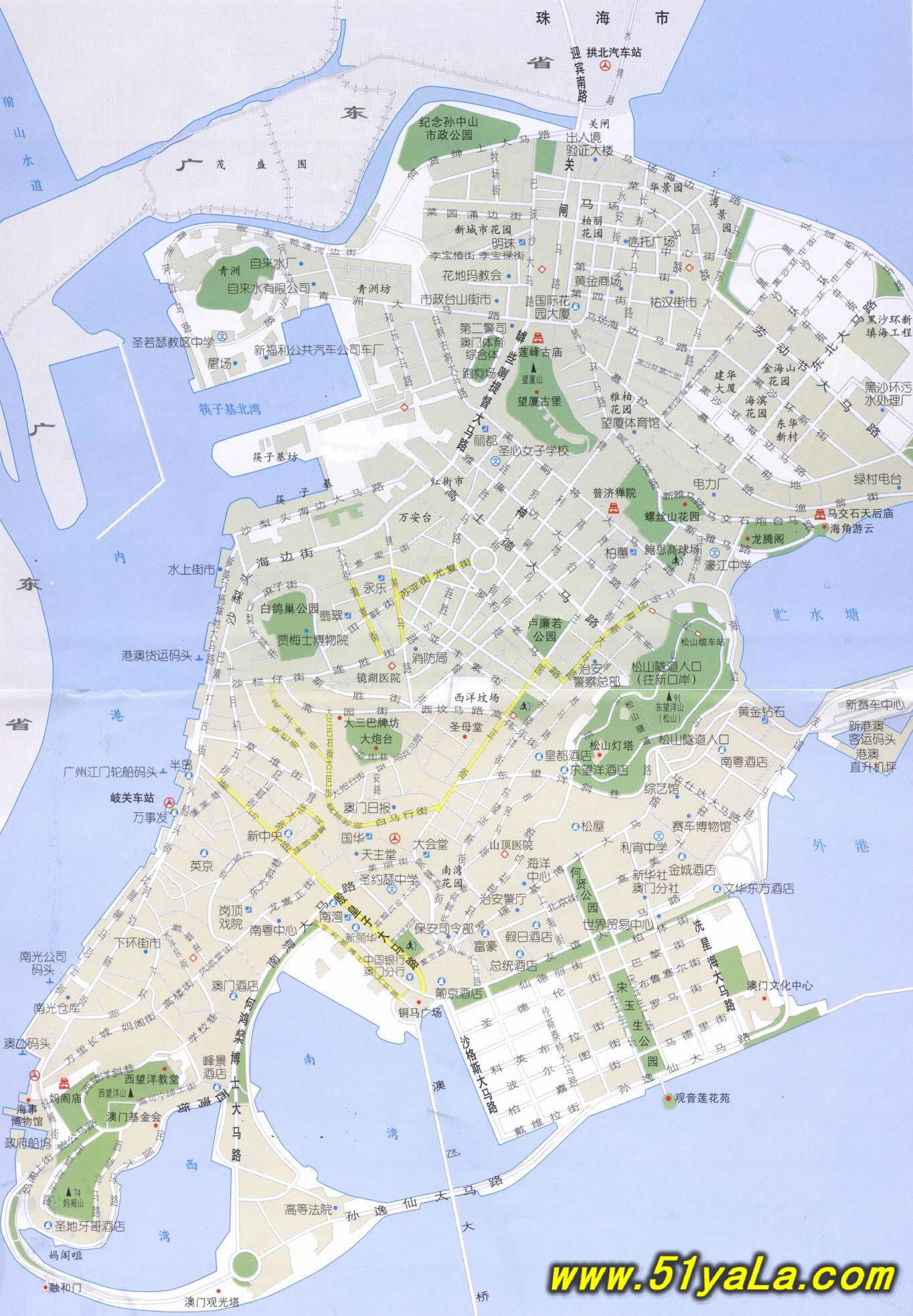 澳门旅游地图_澳门旅游地图高清版