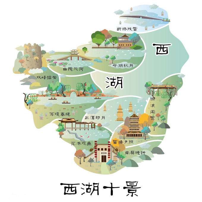 杭州旅游景点地图_杭州旅游景点地图全图高清版