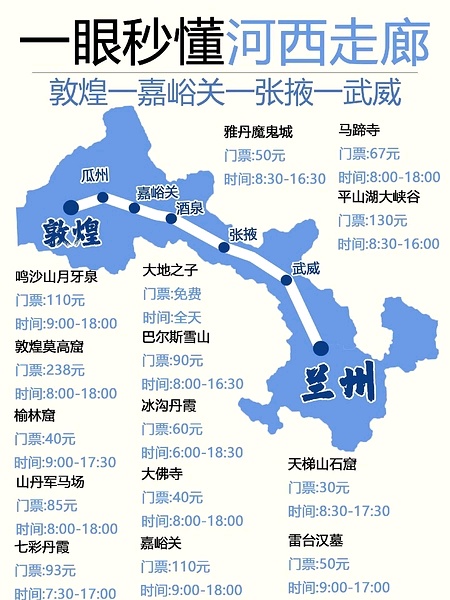 甘肃旅游地图_甘肃旅游地图高清版可放大