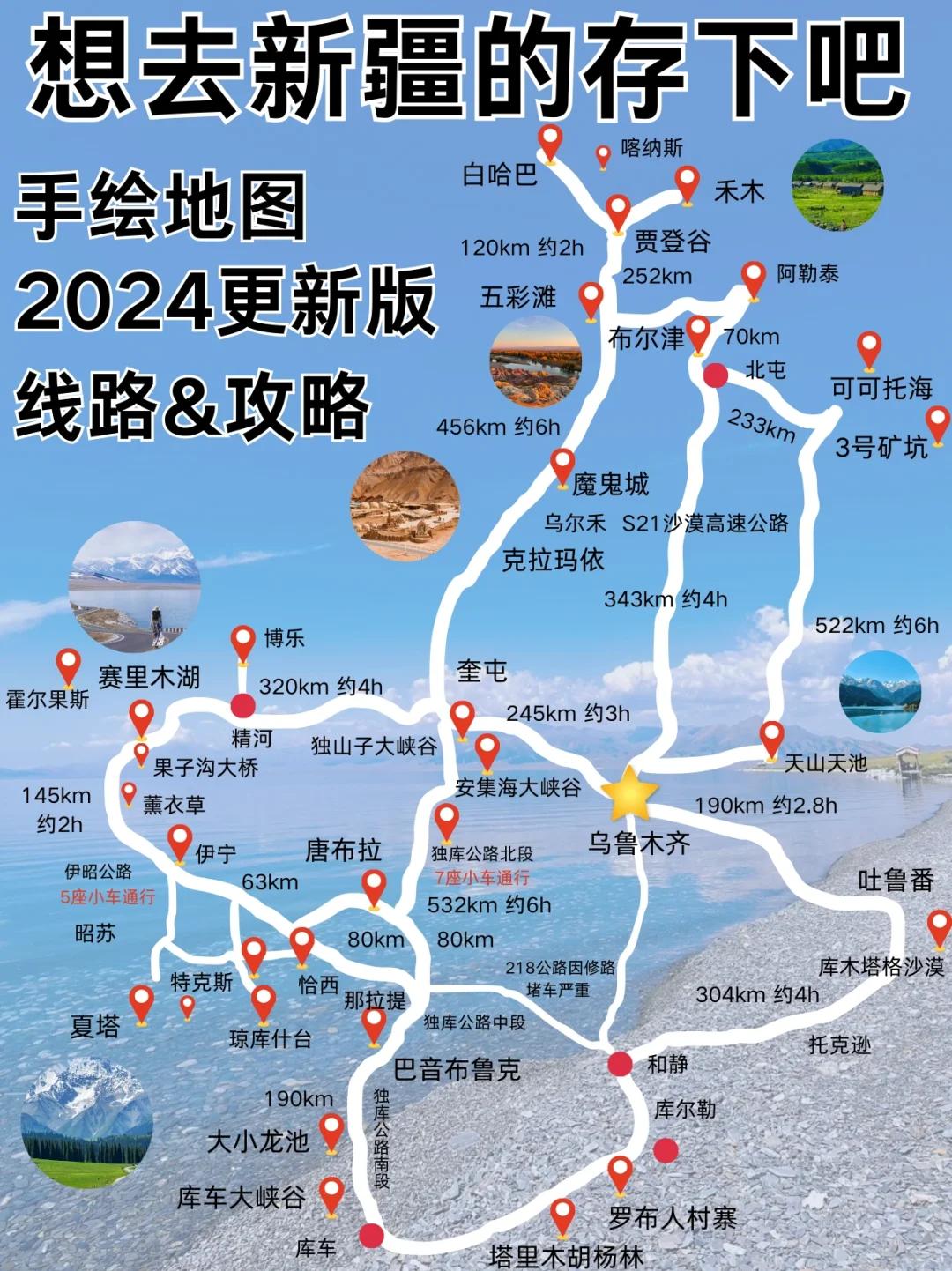 新疆旅游地图_新疆旅游地图册2025版自驾