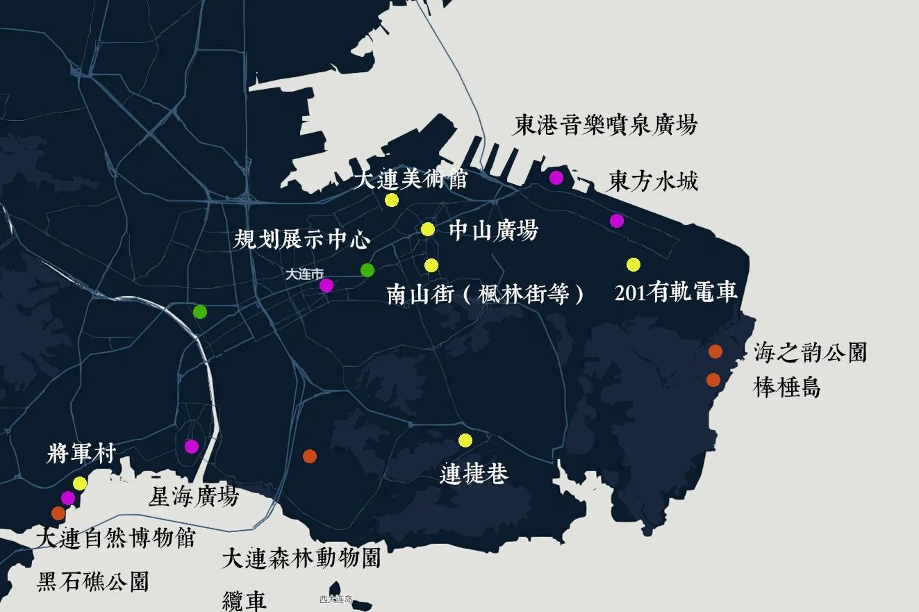 大连旅游地图_大连旅游地图景点大全