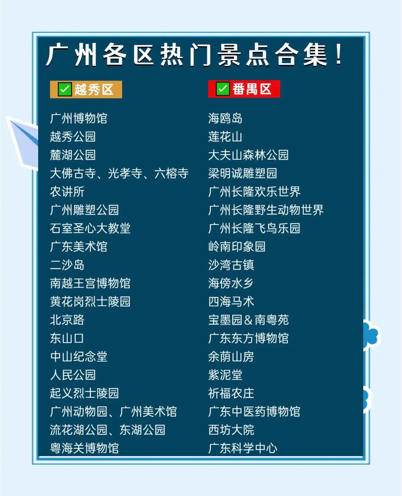 广州旅游景点排名_广州旅游景点排名大全