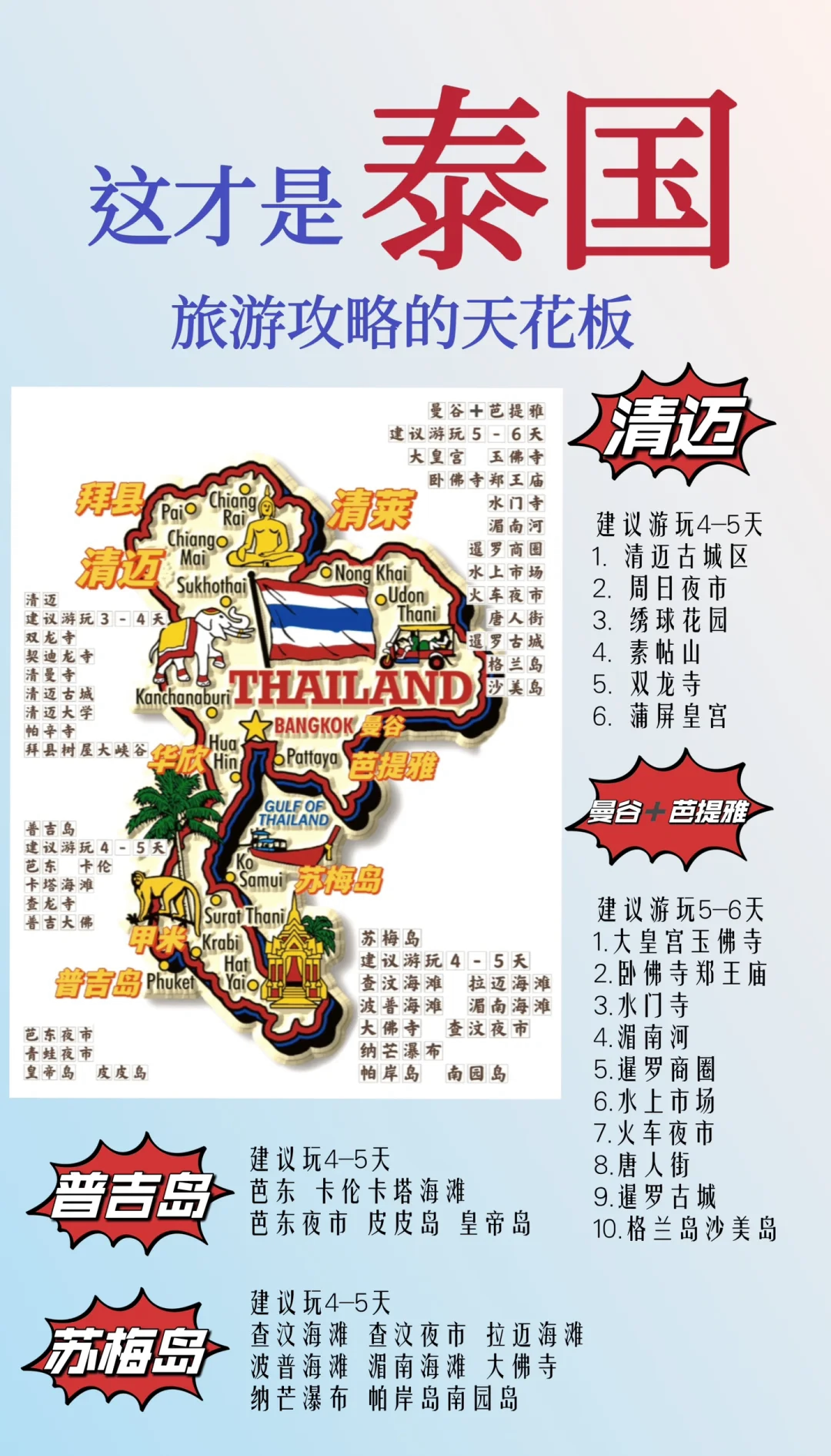 泰国旅游地图_泰国旅游地图全图