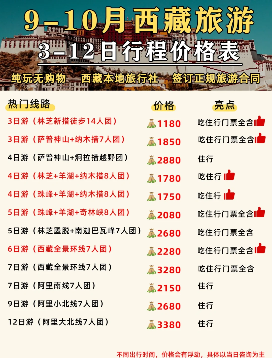 旅游价格_旅游价格报价明细