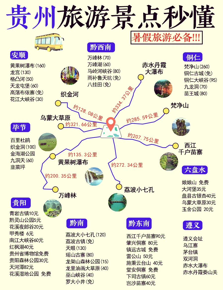 贵州旅游地图_贵州旅游地图景点分布图高清大图